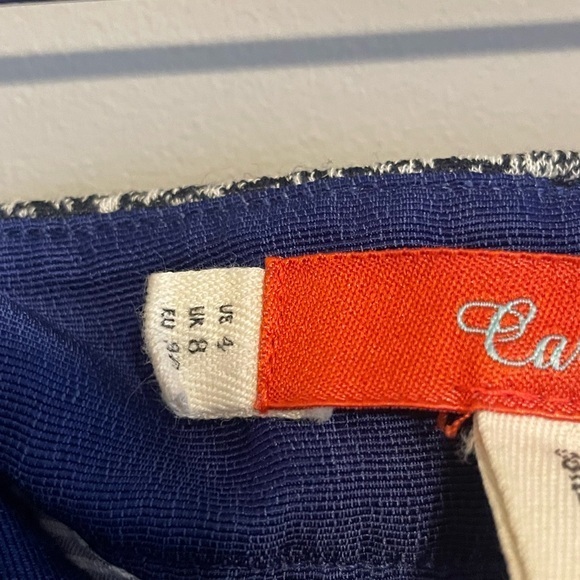 Cartonnier High Waisted Tweed Pants with Pleats, Pockets and Full Legs size 4 - Picture 4 of 11